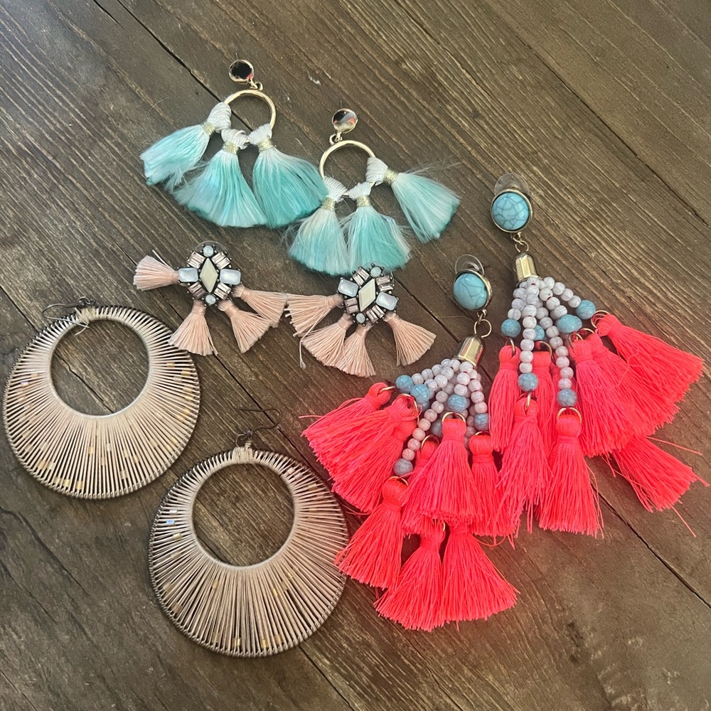 Colorful fun bundle of earrings
